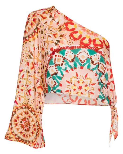 Ba&sh Orange Lucia Asymmetric Top