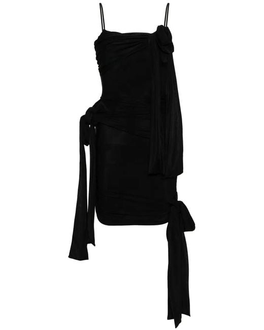 Blumarine Black Sash-Detailing Mini Dress
