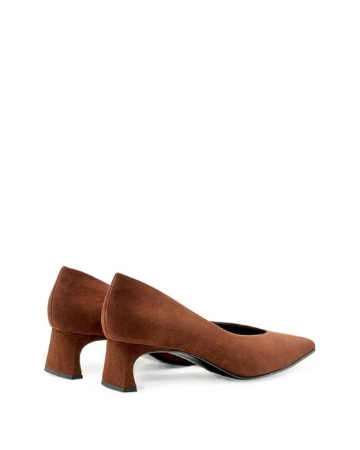 Lottusse Brown Cort Suede Pumps