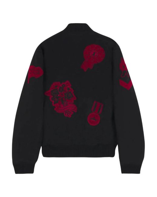 Maison Kitsuné Black Appliqué Button Jacket for men