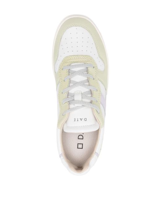 Date White Court 2.0 Panelled Leather Sneakers