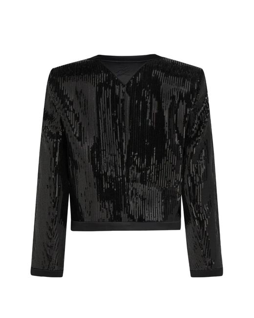 Karl Lagerfeld Black Sequin Jacket