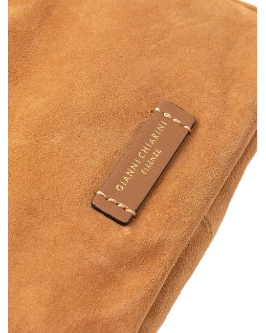 Gianni Chiarini Brown Nora Panelled Clutch Bag