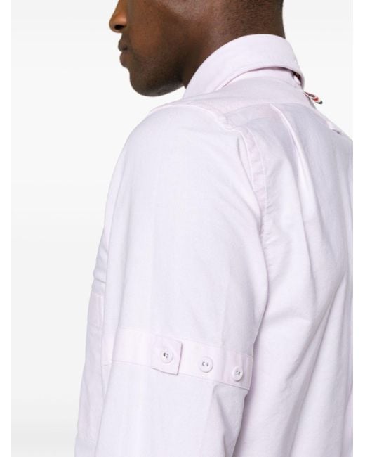 Chemise en coton à patch logo Thom Browne pour homme en coloris Pink