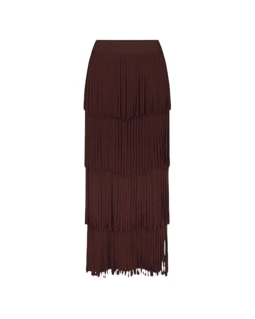 Simon Miller Purple Za Za Fringe Midi Skirt