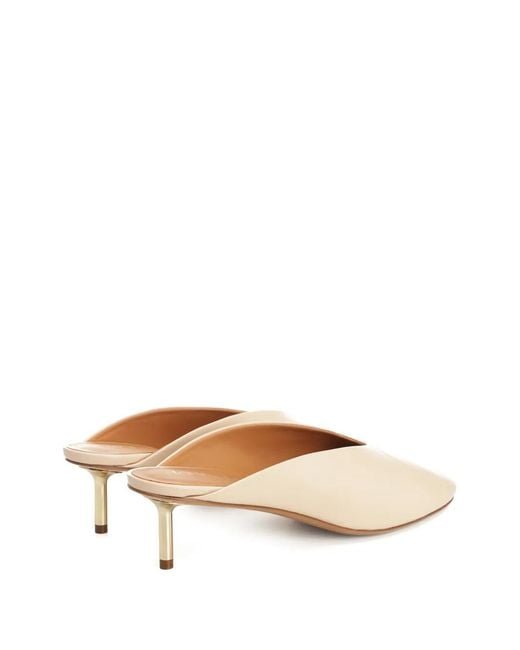 Forte_forte Natural Square-Toe Mules