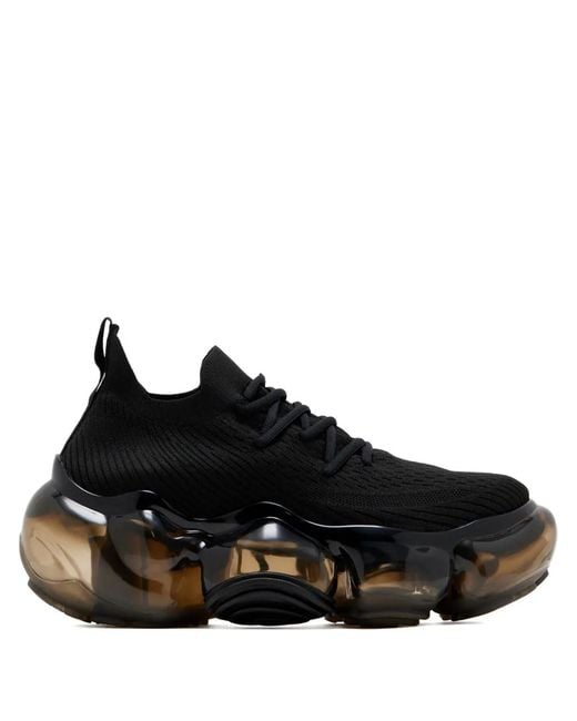 grounds Black Moopie Lace-Up Bubble-Sole Sneakers