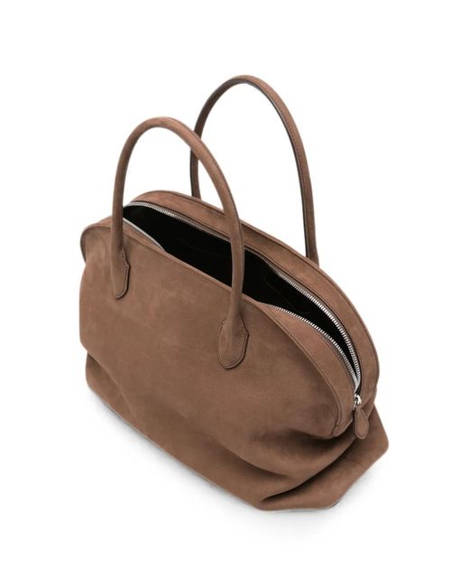 The Row Brown Agnes 15 Nubuck Shoulder Bag