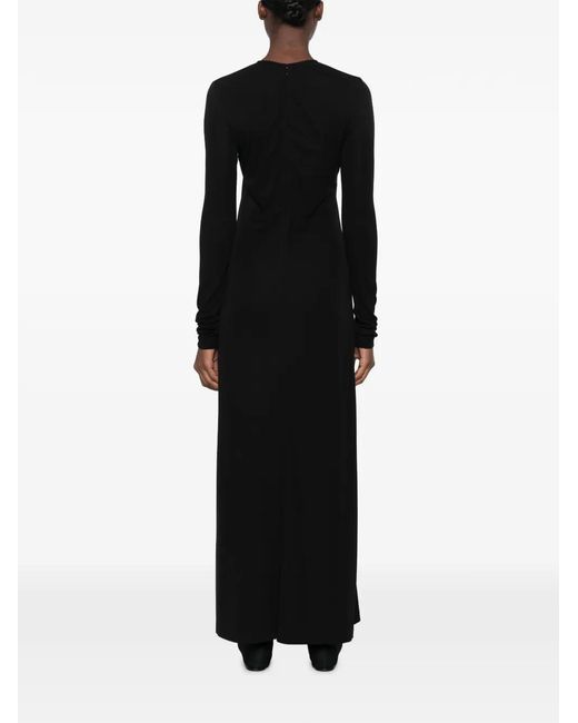 Totême  Black Everyday Long-Sleeve Maxi Dress