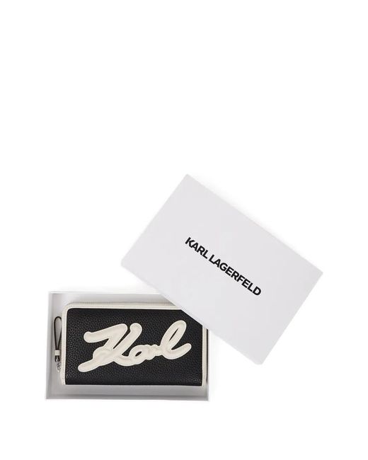 Karl Lagerfeld White K/Skuare Wallet
