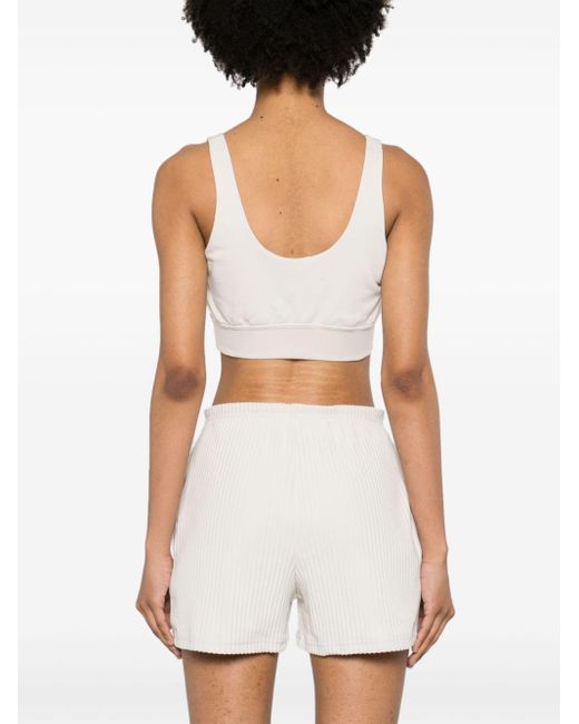 Nike White Chill Terry Cropped Top