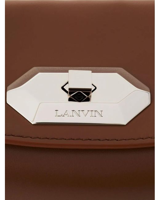 Lanvin Brown Leather Clutch Bag for men