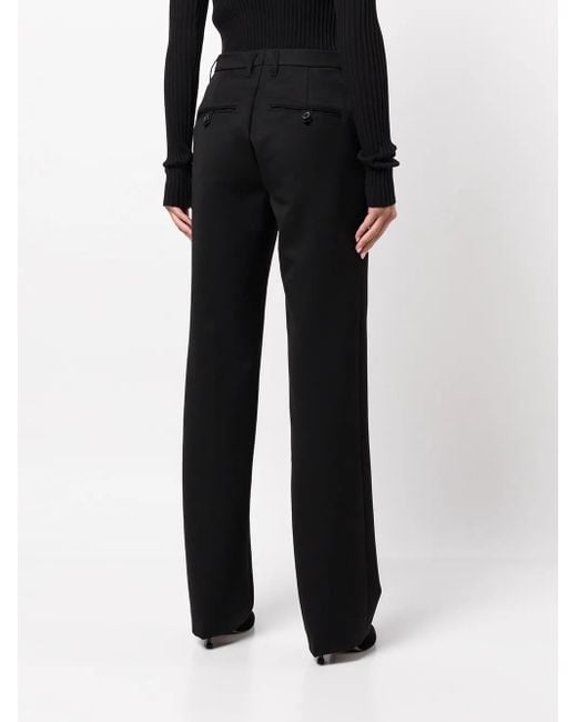 Anine Bing Black Straight-Leg Trousers