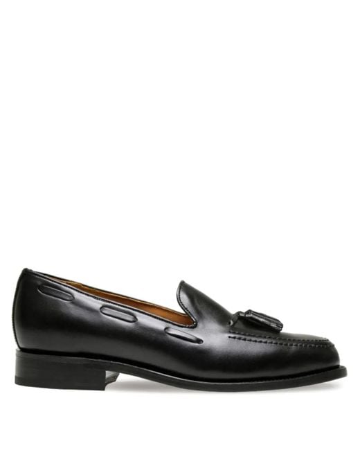 Sanders Black Finchley Tassel-Detail Loafers for men