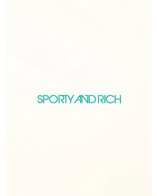 Sporty & Rich White Carla Logo-Print Swimsuit