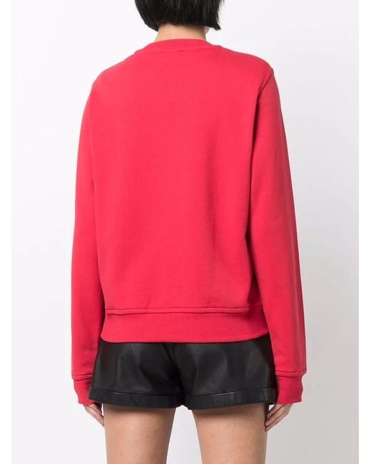 DIESEL Pink Embroidered-Logo Crew Neck Sweatshirt