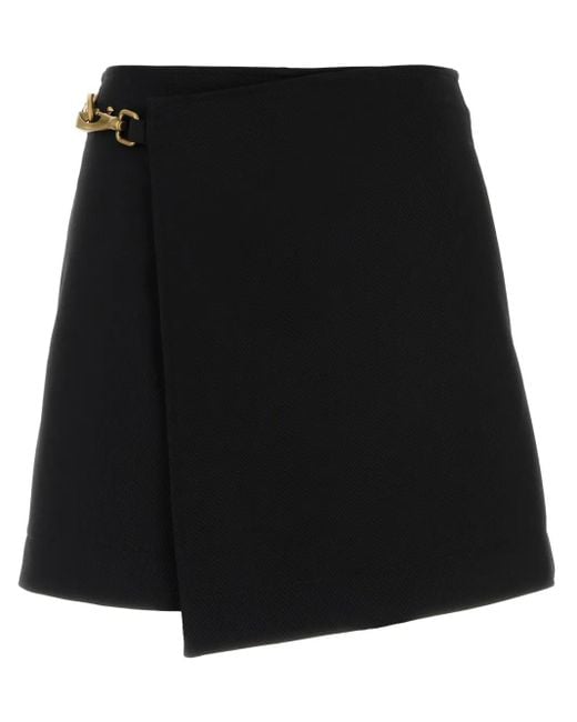 Burberry Black Wrap Mini Skirt