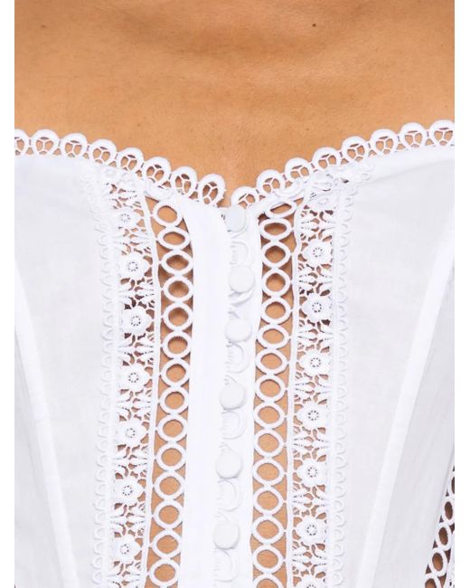 Charo Ruiz White Dafelle Midikleid