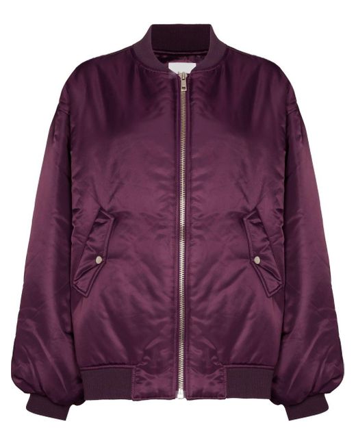 Frankie Shop Purple Astra Bomber Jacket