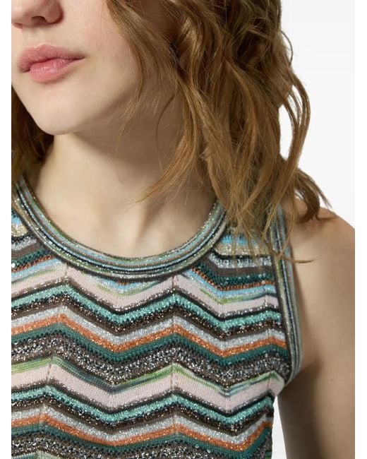 Missoni Gray Zig Zag Motiv Top