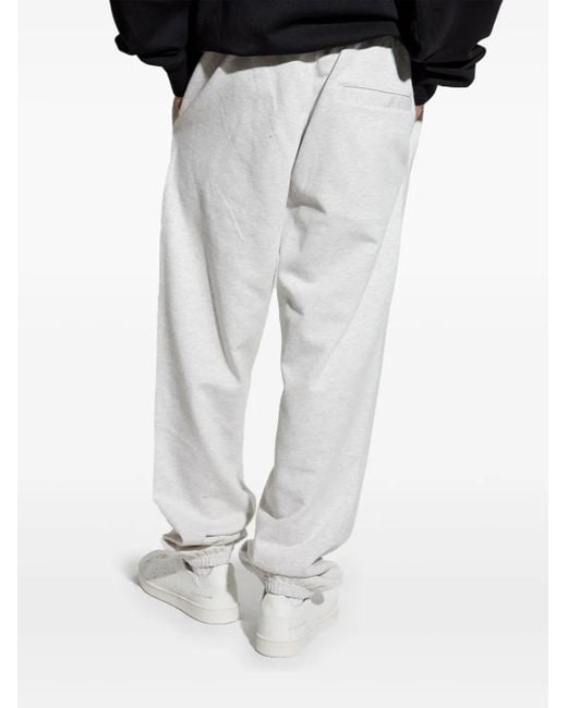 Y-3 White Logo-print Track Pants for men