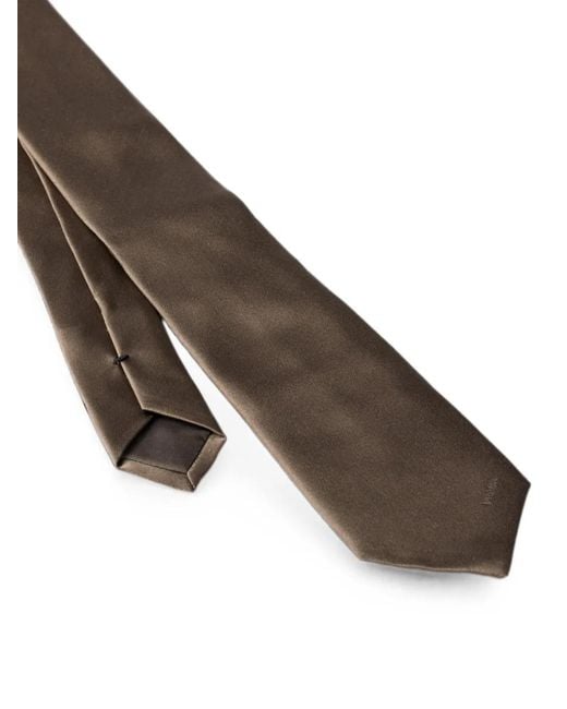 Prada White Silk Tie for men