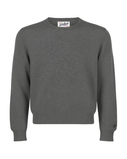 Mc2 Saint Barth Gray Crew-Neck Sweater for men