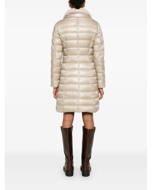 Herno Natural Faux-Fur Collar Coat