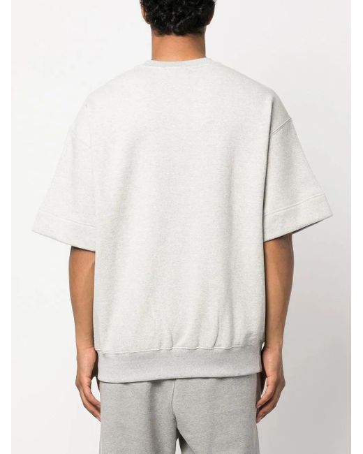 Jil Sander White Short-Sleeve Cotton Sweatshirt for men