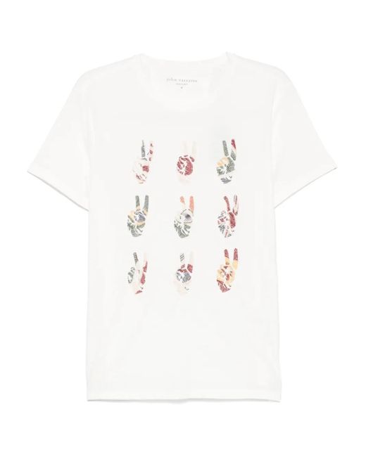 メンズ John Varvatos オーガニックコットン Tシャツ White
