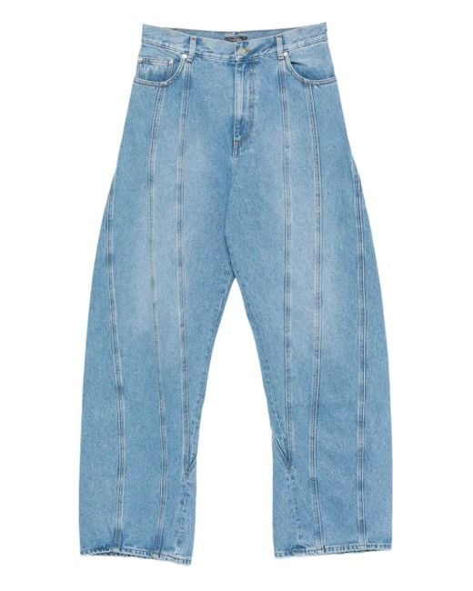 Jeans Con Inserti di Mugler in Blue da Uomo
