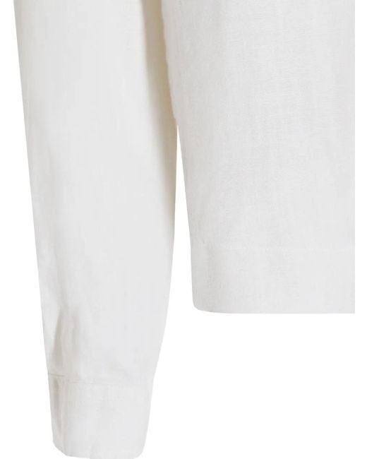 Altea White Button Flap Pocket Jacket for men