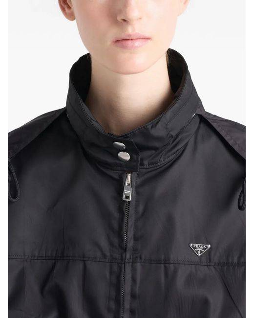 Prada Black Hooded Zip-Up Jacket