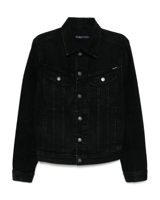 Tom Ford Klassische Jeansjacke in Black für Herren