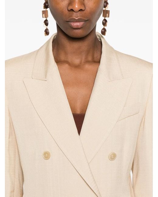P.A.R.O.S.H. Natural Blazer À Boutonnière Croisée