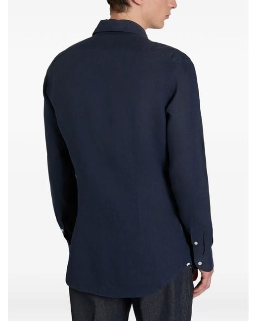 Slowear Blue Button-Fastening Shirt for men