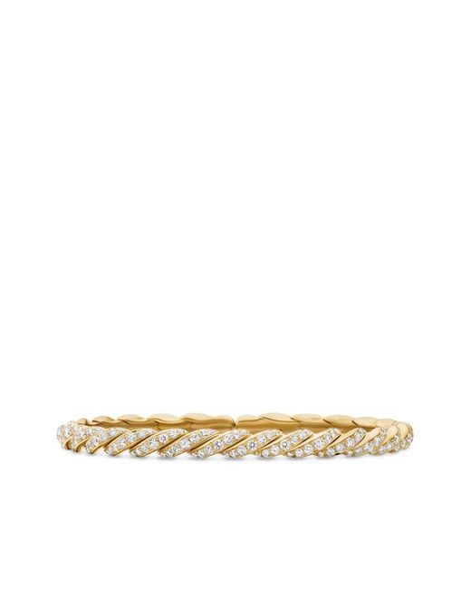 David Yurman White 18Kt Sculpted Cable Flex Bracelet (5Mm)