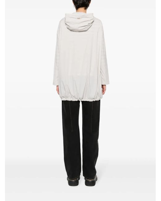 Herno White Shell Zipped Raincoat