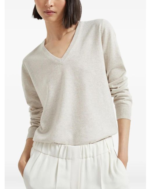 Brunello Cucinelli Multicolor Long-Sleeve Fitted Jumper