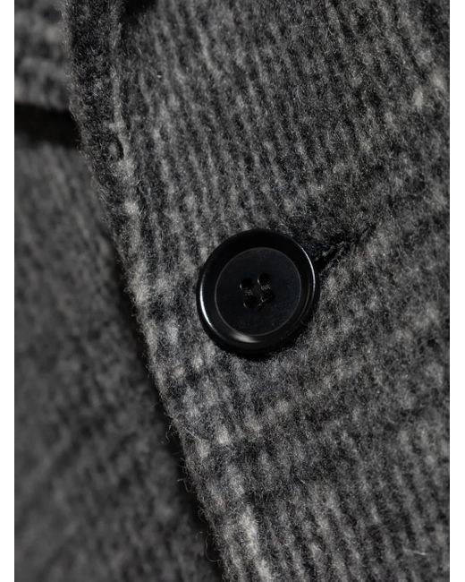 Samsøe & Samsøe Gray Manteau En Laine À Carreaux for men