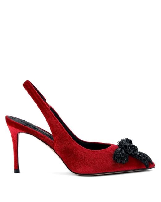 Escarpins Ornés De Cristaux À Bride Arrière 65 Mm Kurt Geiger en coloris Red