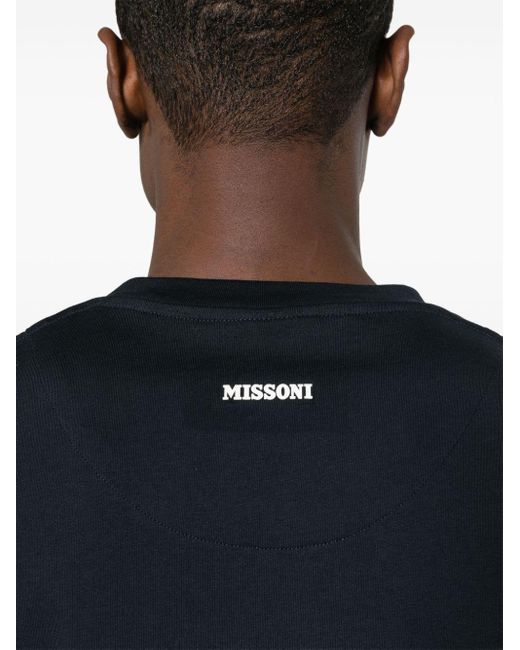 T-shirt con stampa a zig zag di Missoni in Black da Uomo