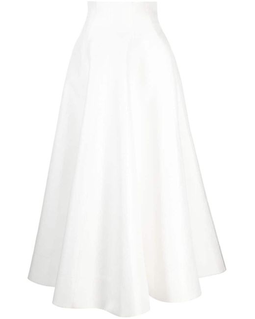 Acler White Isla Satin Maxi Skirt