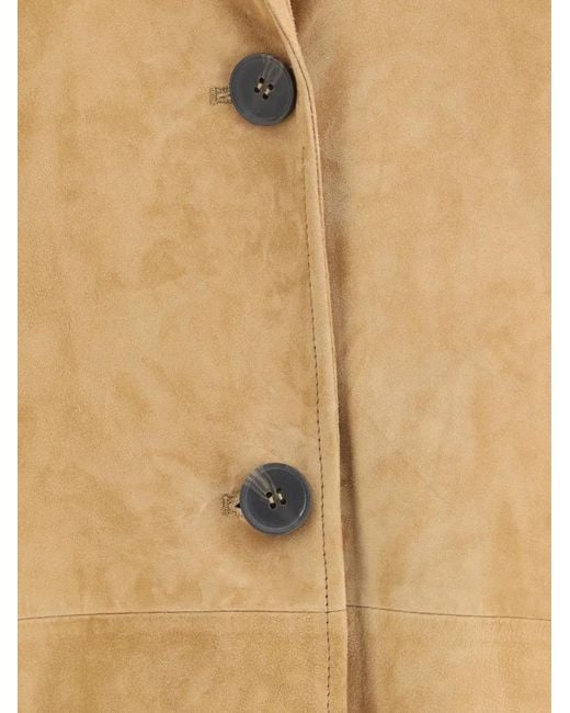 S.w.o.r.d 6.6.44 Metallic Button Suede Coat