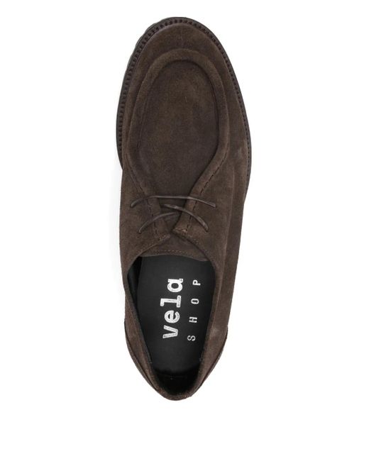 VELA SHOP Brown Round-Toe Shoes for men
