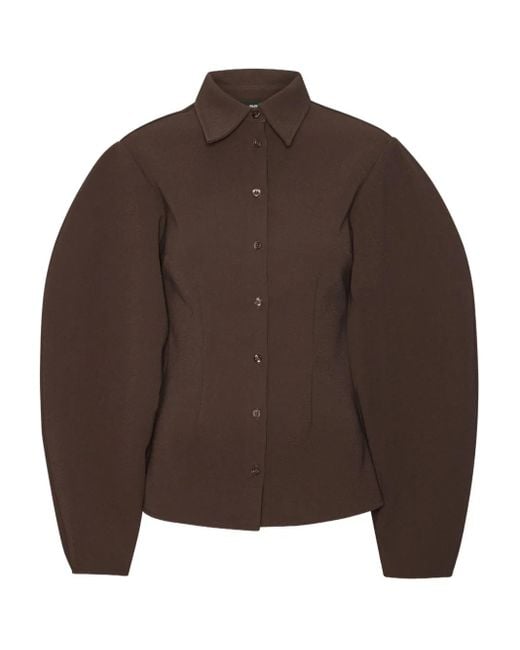 Camisa de manga farol ROTATE BIRGER CHRISTENSEN de color Brown