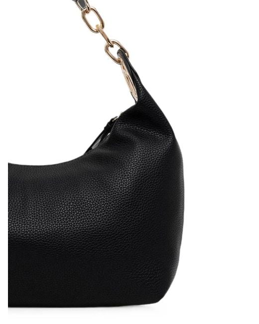 Liu Jo Black Logo-Plaque Chain-Link Tote Bag
