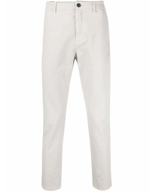 Department 5 Gray Straight-Leg Cotton-Blend Trousers for men