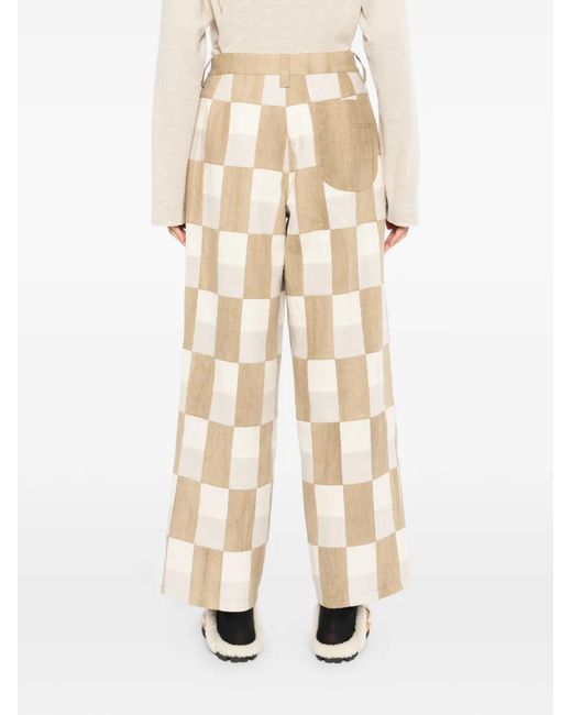 GARCON BY GARCON White Checked Trousers