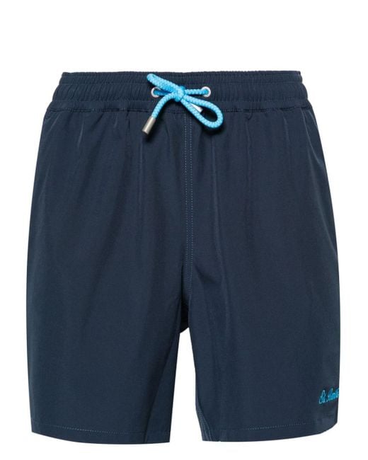 Mc2 Saint Barth Blue Comfort Drawstring Swim Shorts for men
